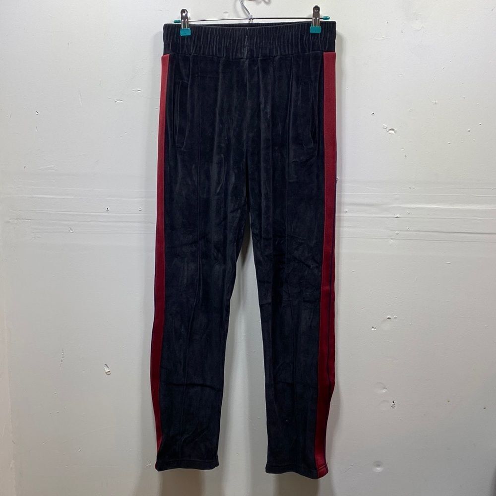 MNML Velour Side Stripe Track Pants Large